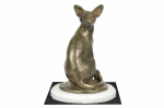 Egyptian Mau Cat cat statuette, figurine on a white base, trophy for a dog show by Art-Dog