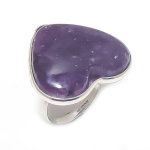 Natural Lepidolite Gemstone 925 Sterling Silver Jewelry Ring Size 7 r5f76