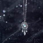 Moonstone Dream Catcher kuupmeetri tsirkooniumoksiidist 925 h&otilde;bedane rangluu kett kaelakee naistele Bling &otilde;rn ehe