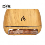 Lauaarvuti &otilde;huniisutaja eeterlike &otilde;lide hajuti RGB v&auml;rvilise valgusega realistliku leegiefektiga kolm-&uuml;hes l&otilde;hnahajuti soolakivilamp