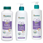 Himalaya Beebi massaaži&otilde;li (500 ml) & Beebipulber (400g) & Herbals beebikreem (400 ml)