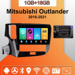 Android Carplay autoraadio Mitsubishi Outlanderi 2018-2021 multimeediumipleieri peakomplekti stereo-GPS-i navigatsioonis&uuml;steemi jaoks BT WIFI 2+32GB 1+16GB,A