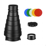 Kooniline optiline Snoot Kit k&auml;rgstruktuuri tarvikud v&auml;rvifilter sisereiside jaoks m&otilde;eldud fotovideo Style B