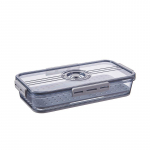 K&uuml;lmkapp Toidu s&auml;ilituskarbid Kuup&auml;eva ja kaanega mahutid k&ouml;&ouml;gi k&uuml;lmkapi s&uuml;gavk&uuml;lmiku jaoks 1.5L hall