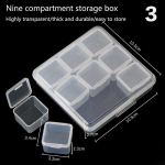 1/6/9/15/30 V&otilde;red isetehtud teemant ehete hoiukarp V&otilde;red l&auml;bipaistvad k&uuml;&uuml;nekunstist kivid T&ouml;&ouml;riistad Helmed Vitriin S&auml;ilituskarp Korraldajakarp 2