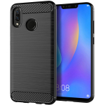 Harjatud silikoon&uuml;mbris seadmele p smart plus 2018 P smart Pro Z p&otilde;rutuskindel s&uuml;sinikkiust kate Huawei Psmart 2018 2019 2021 kaitseraua jaoks P Smart Plus must