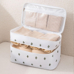 Kahekihiline kosmeetika hoiukott Oxford Wash S&auml;ilituskott Unisex meigikott Travel valge
