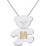 LEA &; ARTHUR - Laste ripatsi motiiv (KARUPOEG) H&otilde;bedane 925 tuhandeid roodiumiga kaetud ja; (M t&auml;ht) Kollase kullaga kaetud