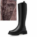 Naiste talvesaapad Ehtsast nahast villast soojad naiste k&otilde;rged saapad platvormi suured naiste lumesaapad 42