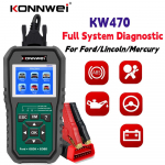 KONNWEI KW470 OBD2 t&auml;iss&uuml;steemi skanner F ord universaalse auto OBD 2 koodilugeja jaoks koos aku testeri diagnostikat&ouml;&ouml;riistaga roheline