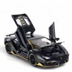1/24 Lamborghini LP770-4 sulamist auto mudel sportauto arestitud heli Super Ralli tagaluuk kuum auto ratas laste kingitusteks must
