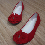 Naiste Balletikorterid Kevad s&uuml;gis Naiste Mood Baleriinid Lamedad kingad Naistele Magusad lillelised jalatsid Sapatos Feminino 35 punane