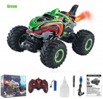 2,4 GHz kaugjuhtimispult autod Monster Shark RC auto elektrilised veoautod trikis&otilde;iduki helivalguspihustusm&auml;nguasjad poistele lastele lastele lastele kingitus roheline