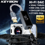 KEYSION kahe kiibiga CS43198+CT7601 kaasaskantav USB HFI DAC ja minik&otilde;rvaklappide v&otilde;imendi kadudeta kaasaskantav dongle DSD256 32bit/768kHz hall v&auml;rv
