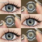 EYESHARE 1pair Blue Colored Contact Lenses Beauty Pupils Blue Eyes Makeup Korean Blue Lense Brown Lense Yearly Use