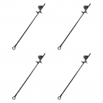 4 Heavy Duty Tent Anchor Stakes Easy to Use Accessories Pegs for Camping Tents Awnings punane