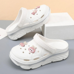 T&uuml;drukute isetehtud paksud platvormsandaalid naistele Mujer 2024 suvised paksu tallaga rannasussid naistele libisemiskindlad EVA puukingad aiakingad 36-37 roosa