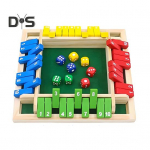 Shut The Box lauam&auml;ng t&auml;ringutega 4-suunaline hariv matemaatika numbristrateegia m&auml;ng 4 m&auml;ngijat lapsed t&auml;iskasvanud pere &otilde;htupidu puidust sulge kast m&auml;nguasi roheline