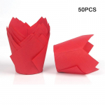 50 tk koogi&uuml;mbrise vooderdised muffini tulbi &uuml;mbris koogipaber k&uuml;psetustassi kaunistus roheline