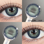 EYESHARE 2PCS Natural Color Contact Lenses Blue Fashion Eye Color Lenses Beauty Gray Beautiful Pupil Eye Makeup Color Lenses Annual Green Lenses