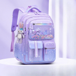 Esmane Bow Knot koolikott j&auml;nese ripatsiga T&uuml;drukutele Ortopeedia Laste Seljakott Kawaii Veekindel koolikott sinine