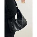 K&otilde;igega sobiv naiste &otilde;lakott, &uuml;hev&auml;rviline moekas k&auml;ekott, pendelr&auml;nduri crossbody-kott, naiste minimalistlik PU-nahast kott must