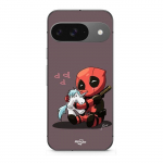 Coque - MANIACASE - Google Pixel 9 - Souple - B&eacute;b&eacute; Deadpool avec Licorne - Noir