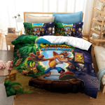 3D-prinditud Crash Bandicoot Voodipesukomplekt M&auml;ngukoomiks Tekikate Kahekohaline &Uuml;hekohaline T&auml;is Suur Queen King T&auml;iskasvanud Lapsed Voodipesu Tekikate AU Single 140x210cm