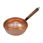 23cm Copper Sauce Pan with Handle, Ideal for Milk Heating and Cooking in Households Round Bottom A