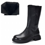 Johnature Ehtne Nahk K&otilde;rged Saapad K&uuml;lgmine T&otilde;mblukk R&uuml;&uuml;tlisaapad Pools&auml;&auml;rega Saapad Pl&uuml;&uuml;sist Naiste Saapad 39 must