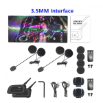 XINOWY V6 PRO Bluetooth mootorrattakiiver sisetelefoni peakomplekt 1200M 3,5 mm sisetelefoni kommunikaator 6 s&otilde;itjale muusikapleier 2PCS V6 Pro