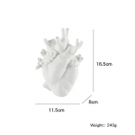 S&uuml;damevaas Anatoomiline s&uuml;damekujuline lillevaas Dekoratiivne kaunistus talumaja elutuppa magamistoa t&ouml;&ouml;laud 20*16.5*13cm valge