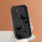 Pehme silikoonist ruudukujulise redeliga printimismustriga telefoni korpus T&auml;iskaanega kaamera p&otilde;rutuskindel kaitse kummist &uuml;mbris Samsungile Samsung S23 5G tumepunast v&auml;rvi