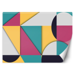 Tapeet Geomeetriliste kujundite abstraktsioon 100x70 t&uuml;rkiissinine