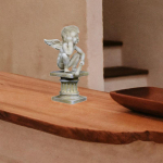 Ingli kuju figuriin kerubi skulptuur kingitus kodu dekoratsioon tiib ornament laua figuur hotelli baari jaoks Holding a Rod