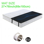 Voodi maandusmatt, 27 x76 (Kuningas) - PU-nahast padi magamiseks, valu ja stressi leevendamiseks, sisaldab maandusjuhet EU Plug must