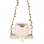 Swing Face Planter Pot vaiguga lillepea istutusmasinad Sukulentsed potid sise- ja v&auml;litaimede jaoks p&auml;rlipaela taime jaoks
