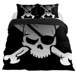 Piraadi tekikott Shark Cove Tortuga saar Kariibi mere veed Retro Jolly Roger Sinepiksinine Magamistoa kaunistus Naistele Lastele Meestele 70x133cm 2pcs