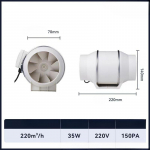 kanal &uuml;mmargune 3-tolline 4-tolline 5-tolline 6-tolline 8-tolline v&auml;ljat&otilde;mbeventilaator k&ouml;&ouml;gi majapidamises olev &otilde;hupuhasti ventilaator vannitoa v&auml;ljat&otilde;mbeventilaator EU