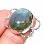 Labradorite Handmade 925 Sterling Silver Jewelry Ring Size 9 k6d80
