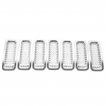7 tk esiv&otilde;re sisestusv&otilde;re katte trimmikomplekt Chrome'i tarvikud ABS-kleebis Jeep Patrioti 2011-2020 jaoks