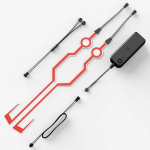 Hoiatustuled Mootorrattakiiver LED-&ouml;ine s&otilde;idukiiver Mootor K&uuml;lmavalgusriba EL veekindel kleebis 4 Vilkuv tarvikud punane