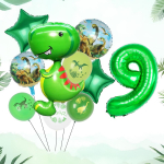 1 komplekt dinosauruse numbriga T&auml;hte fooliumist &otilde;hupallid Jurassic teema Lateks &otilde;hupallid Laste s&uuml;nnip&auml;evapeo kaunistused Other