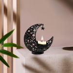 Candle Stand in Moon Shape Metal 10.8x5.4x10.8cm for Events Style A