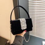 Elegantne kristallidega naiste kott mobiiltelefoni hoiukott luksuslik kott