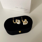 Kuldsed ja h&otilde;bedased kontrastsed v&auml;rvid Ebaregulaarsed harjatud metallist k&otilde;rvar&otilde;ngad Naiste kerged luksuslikud tipptasemel elegantsed peen isikup&auml;rased k&otilde;rvar&otilde;ngad