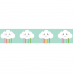 Washi tape - Nuage et arc-en-ciel - 15 mm x 10 m - Couleur / Motif : Nuage et - Marque