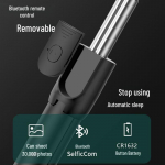 Kaasaskantav Bluetooth-selfie Stick statiiv koos t&auml;itevalgustusega mobiilseks pildistamiseks White 0.7m [Without Fill Light]