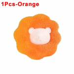 6 tk pesupallide komplekt Korduvkasutatav pesumasin riided karvapuhastusvahend lemmikloomad karvap&uuml;&uuml;dja ​​kodupuhastus pesupallid orange-1pcs