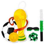 Jalgpallipall Pi&ntilde;ata, 4 tk Jalgpallipi&ntilde;atade Komplekt - 15,1'' Jalgpalliteemaline Pi&ntilde;ata, Jalgpallipeo Pi&ntilde;ata pulk jne Spordipi&ntilde;ata tarvikud roheline